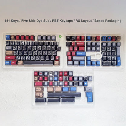 Comic Mixed Lights Dye Sublimation PBT Tastenkappe Russisch/Koreanisch/Deutsch/Englisch Tastenkappen Kirschprofil für MX Switch Gaming Keybaord