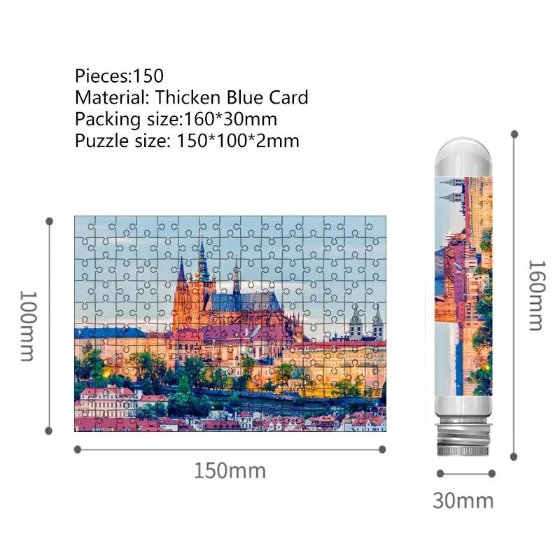 MaxRenard Puzzle Mini Teile 150 Stück Reagenzglas Lernspielzeug Familienspiel Tragbares Freizeitspielzeug