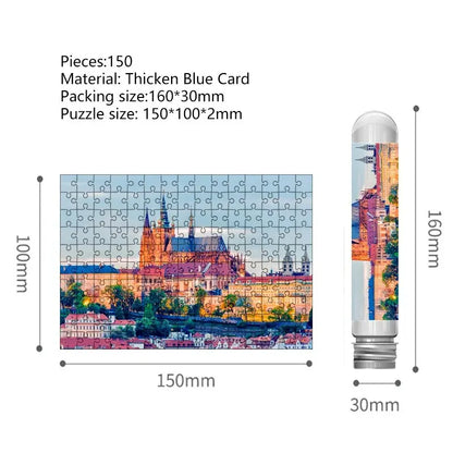 MaxRenard Puzzle Mini Teile 150 Stück Reagenzglas Lernspielzeug Familienspiel Tragbares Freizeitspielzeug