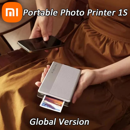 Globale Version Xiaomi Mi Tragbarer Fotodrucker 1S Bluetooth 5.2 ZINK Tintenlose Technologie Drahtloses Drucken 8 Filter Mi Home