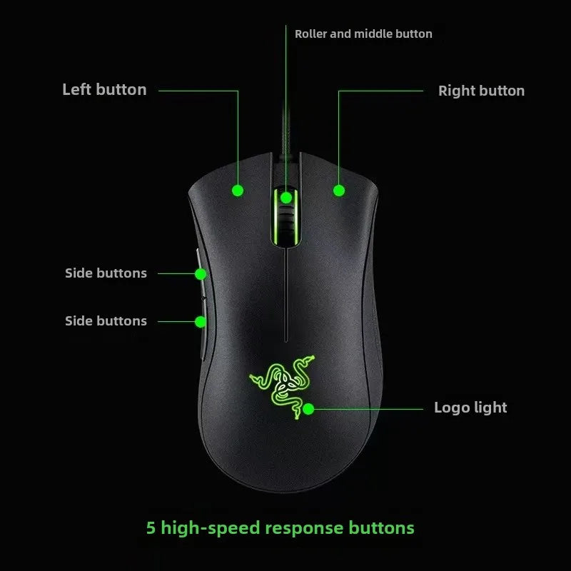 Razer Deathadder Viper Standard Edition 6400 Kabelgebundene Gaming-Maus Neue E-Sports LOL