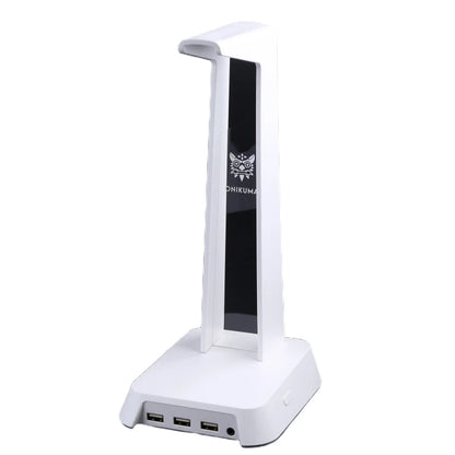 1Set Universal Headset Halter Kopf-montiert Tragbare für Desktop Tisch Spiel Kopfhörer mit 3,5mm AUX und 3 USB Ports