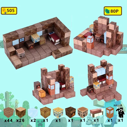 Magnetische Bausteine Mine World Cube Magnet World Set für Kid Age DIY Modell Kinder Stem Bestes Montessori Sinnesspielzeug