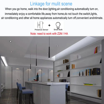 Smart Zigbee Human Presence Sensor 24G MmWave Radar + PIR, Helligkeitserkennung. Verwenden Sie die Batterieunterstützung Zigbee2mqtt Home Assistant - NVTS Solutions