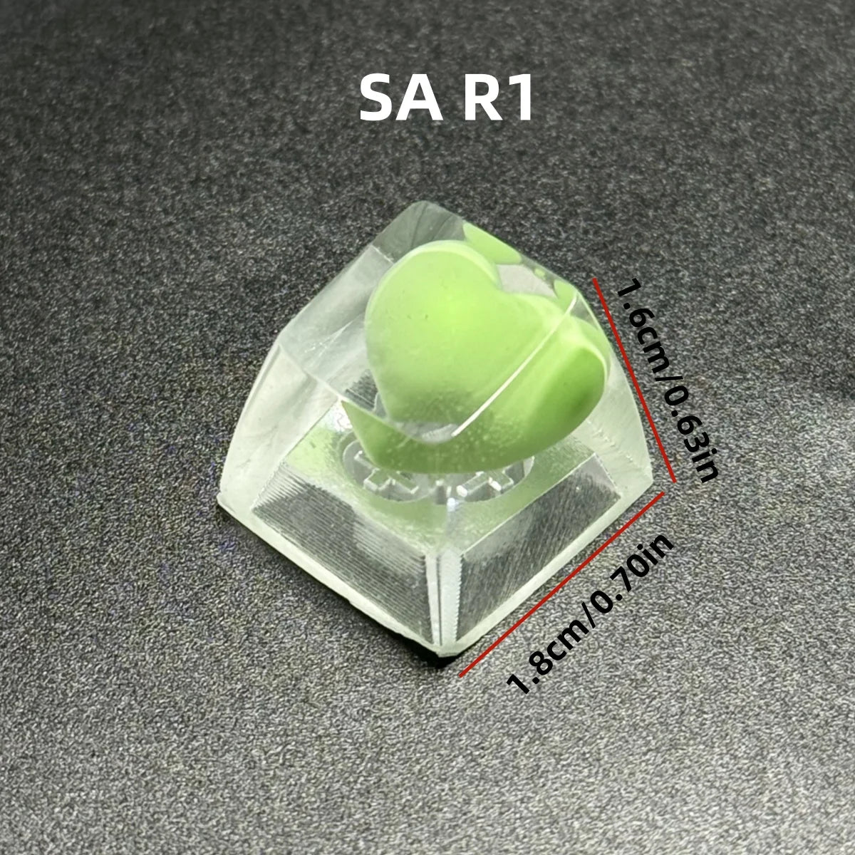 Niedliche Liebesherz-Tastenkappen aus Kunstharz für Cherry MX Switch mechanische Gaming-Tastatur, handgefertigte Neuheit, manuelle Tastenkappe