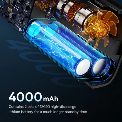 Baseus Kabellose Luftpumpe, tragbarer Luftkompressor, intelligente digitale elektrische Auto-Luftpumpe für Auto, Motorrad, Fahrrad, Inflatorpumpe