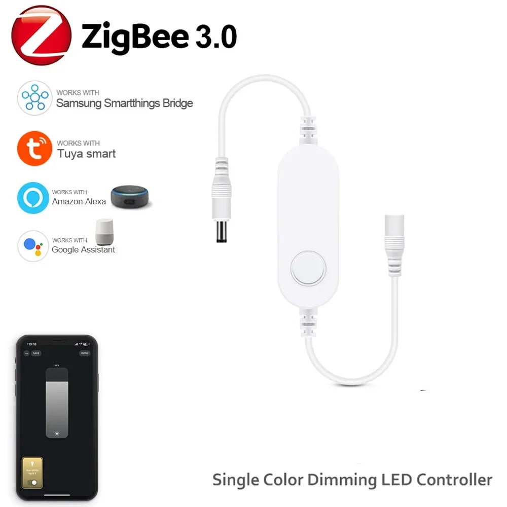 Zigbee 3.0 Smart LED Controller DC5V 12V 24V Dimmer Einfarbig CCT RGB RGBW RGBCCT LED Streifen für Tuya Alexa SmartThings 2mqtt - NVTS Solutions
