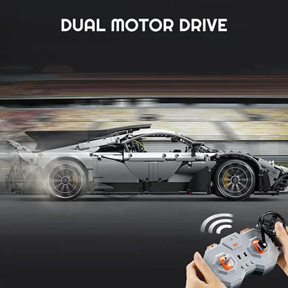 MOC Technik Supersportwagen 1:8 – 3295 Teile RC-Modell mit Motor (Komplettset) - NVTS Solutions
