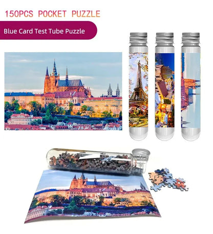 MaxRenard Puzzle Mini Teile 150 Stück Reagenzglas Lernspielzeug Familienspiel Tragbares Freizeitspielzeug