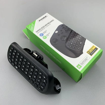 Drahtlose 2,4 GHz Mini-Controller-Tastatur, Gaming-Chatpad mit Audio-/Headset-Buchse für Xbox Series X/S Controller-Zubehör