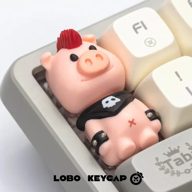 2024 neue Party Tiere Tastenkappe Benutzerdefinierte Nette Tastatur Kappe Richtung Harz Prozess Tastenkappe Mechanische Tastatur Gaming Zubehör