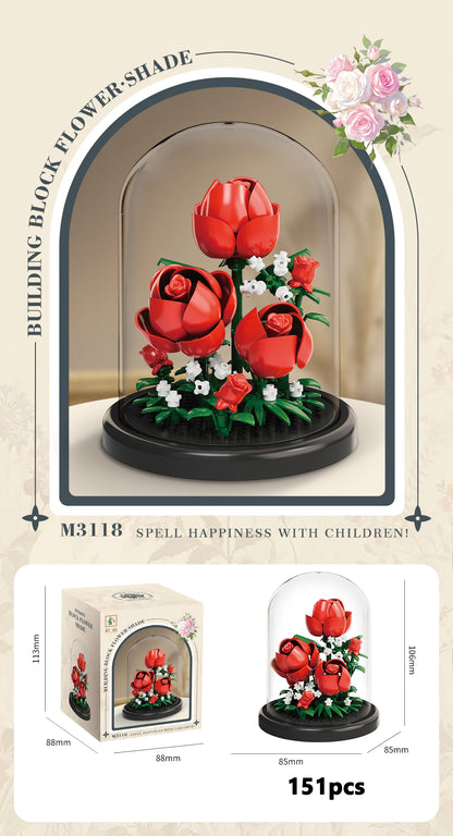 Klemmbaustein Blumen