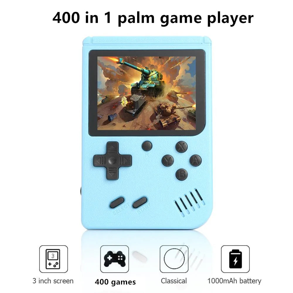 400 in 1 MINI-Spiele Handheld-Game-Spieler Tragbare Retro-Videokonsole Junge 8-Bit 3,0-Zoll-Farb-LCD-Bildschirm-Spiele