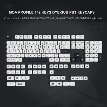 134-Tasten-Thema aus Walnussholz, MOA-Profil, PBT-Tastenkappen, individuelle Dye-Sub-Tastenkappen für mechanische Gaming-Tastatur 61/87/104 Cherry MX