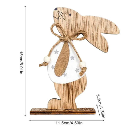 Ostern Kaninchen Holz Tisch Dekoration DIY Holz Handwerk Cute Bunny Ostern Ornamente Party Supplies Holz Handwerk