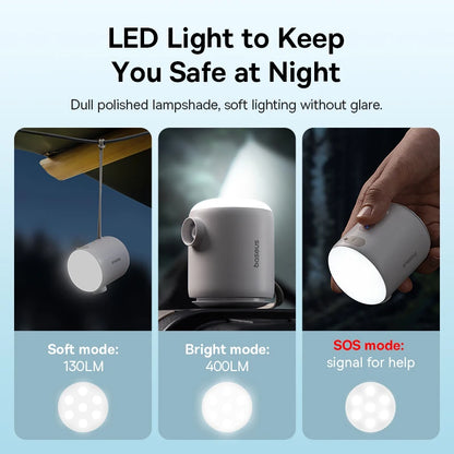 Baseus tragbare Luftpumpe elektrischer Luft kompressor für Luft matratzen Betten aufblasbare Matten Pool schwimmt Camping aufblasen entleeren