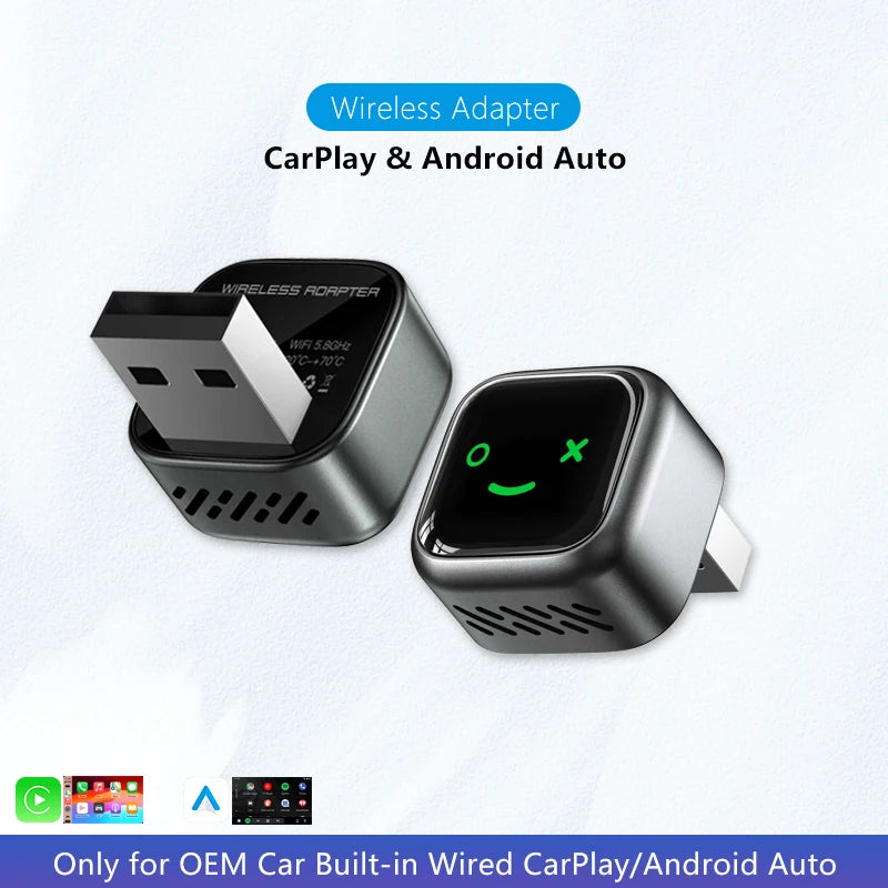Drahtlose CarPlay Android Auto 2in1 AI Smart Box Mini Auto Spielen Adapter Apple Carplay Drahtlose Android Auto Bluetooth für Das Auto