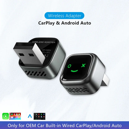 Drahtlose CarPlay Android Auto 2in1 AI Smart Box Mini Auto Spielen Adapter Apple Carplay Drahtlose Android Auto Bluetooth für Das Auto