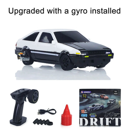 TOUCAN RC Drift Car 1:43 – 4WD Mini Rennwagen mit Lichtern (Gyro optional) - NVTS Solutions