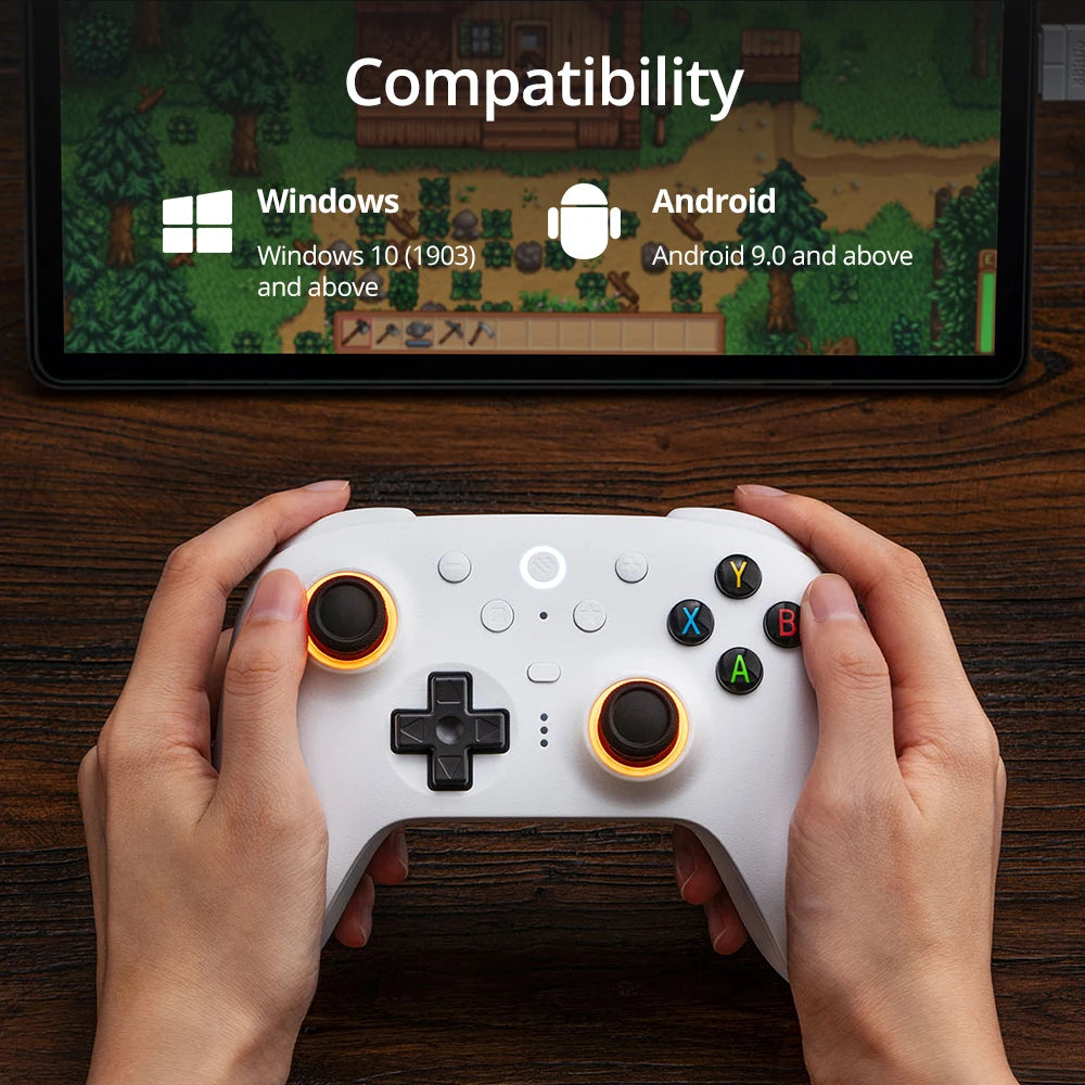8BitDo Ultimate 2 Wireless Gaming Controller für PC und Android mit TMR-Joysticks, umschaltbaren Auslöser, Bewegungssteuerung, 8 Geschwindigkeiten