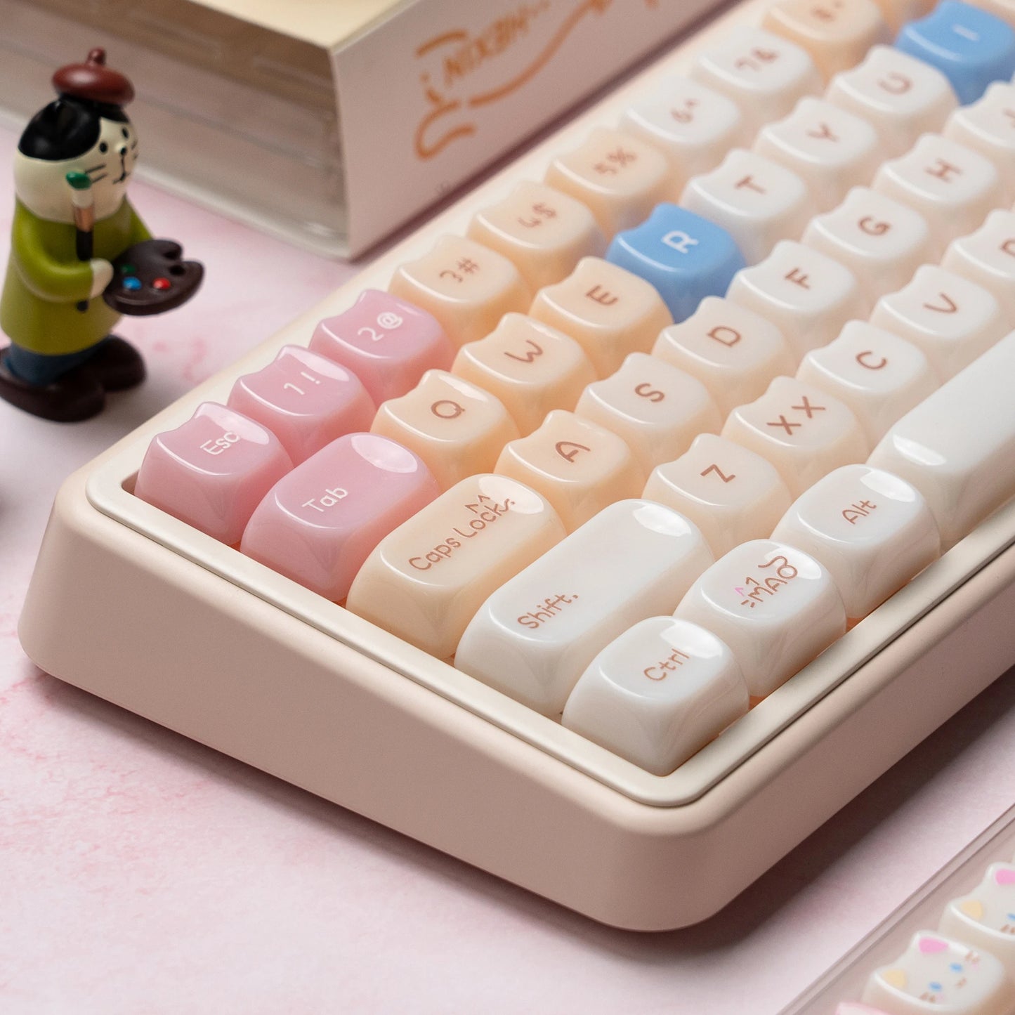 148 Tasten MAO Profil Pink Cat PBT Tastenkappen Zoll Dye Sub Tastenkappen für 61/87/104 Cherry MX Switch Gaming mechanische Tastatur