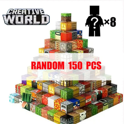 Mine World Magnetische Bausteine Magnet Ziegel Mit Figuren DIY Bau Set STEM Montessori Sinnes Spielzeug Für Kinder Geschenke