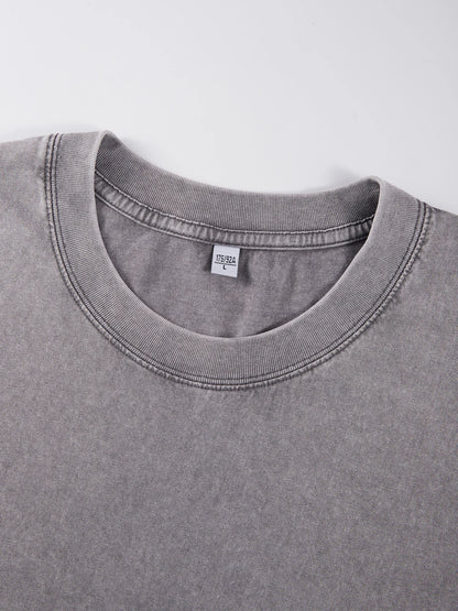 Oversize Vintage T-Shirt | "acid-wash" Baumwolle mit Dackel-Motiv | Statement Piece - NVTS Solutions