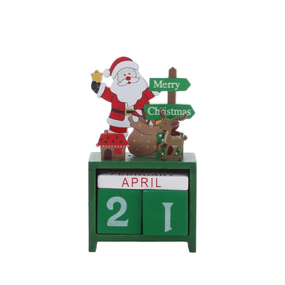 Weihnachten Countdown Kalender Santa Claus Elch Schneemann Holz Kalender Weihnachten Ornamente Hause Desktop Dekoration Neue Jahr Geschenke