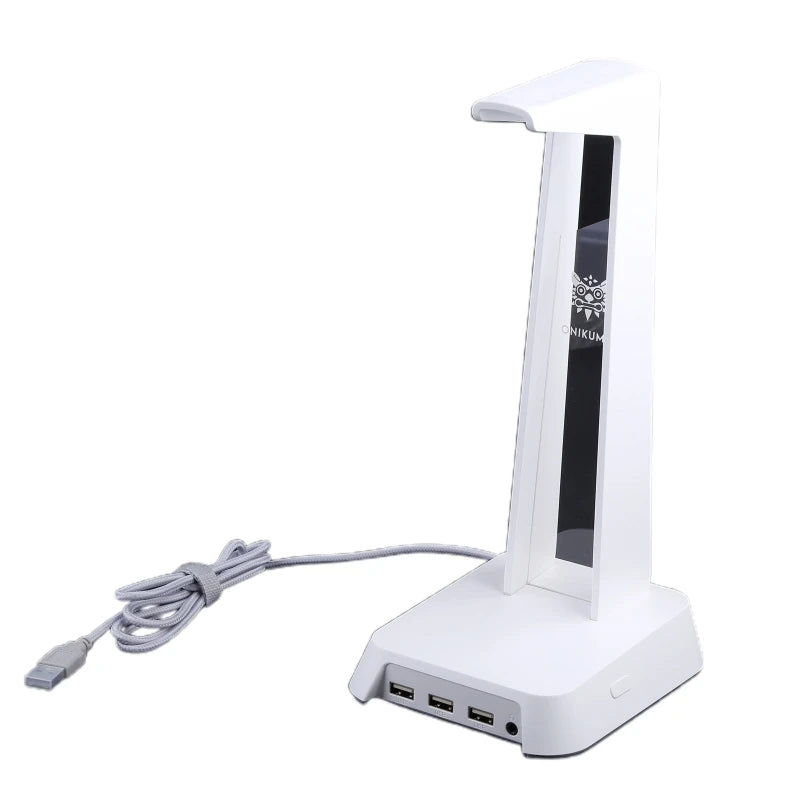 1Set Universal Headset Halter Kopf-montiert Tragbare für Desktop Tisch Spiel Kopfhörer mit 3,5mm AUX und 3 USB Ports