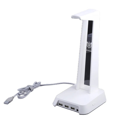 1Set Universal Headset Halter Kopf-montiert Tragbare für Desktop Tisch Spiel Kopfhörer mit 3,5mm AUX und 3 USB Ports