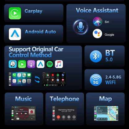 Drahtlose CarPlay Android Auto 2in1 AI Smart Box Mini Auto Spielen Adapter Apple Carplay Drahtlose Android Auto Bluetooth für Das Auto