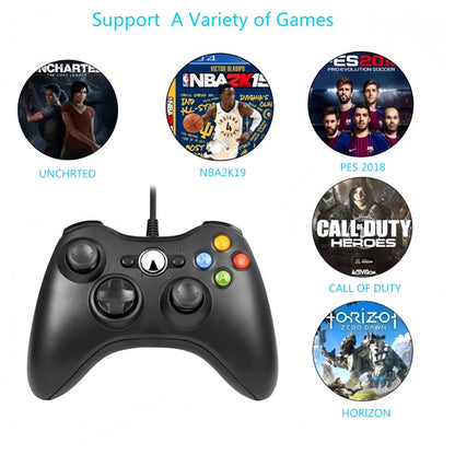 Xbox 360 Controller Wired USB Für Xbox 360/Slim/Elite/Winodow/PC Videospiel Gamepad 6-achsen Joystick Dual Vibration 2,4G Gaming