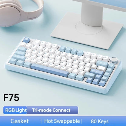 Aula f75 2,4g drahtlose/Bluetooth/kabel gebundene Gaming mechanische Tastatur RGB angepasst Layout OEM Profil Dichtung struktur