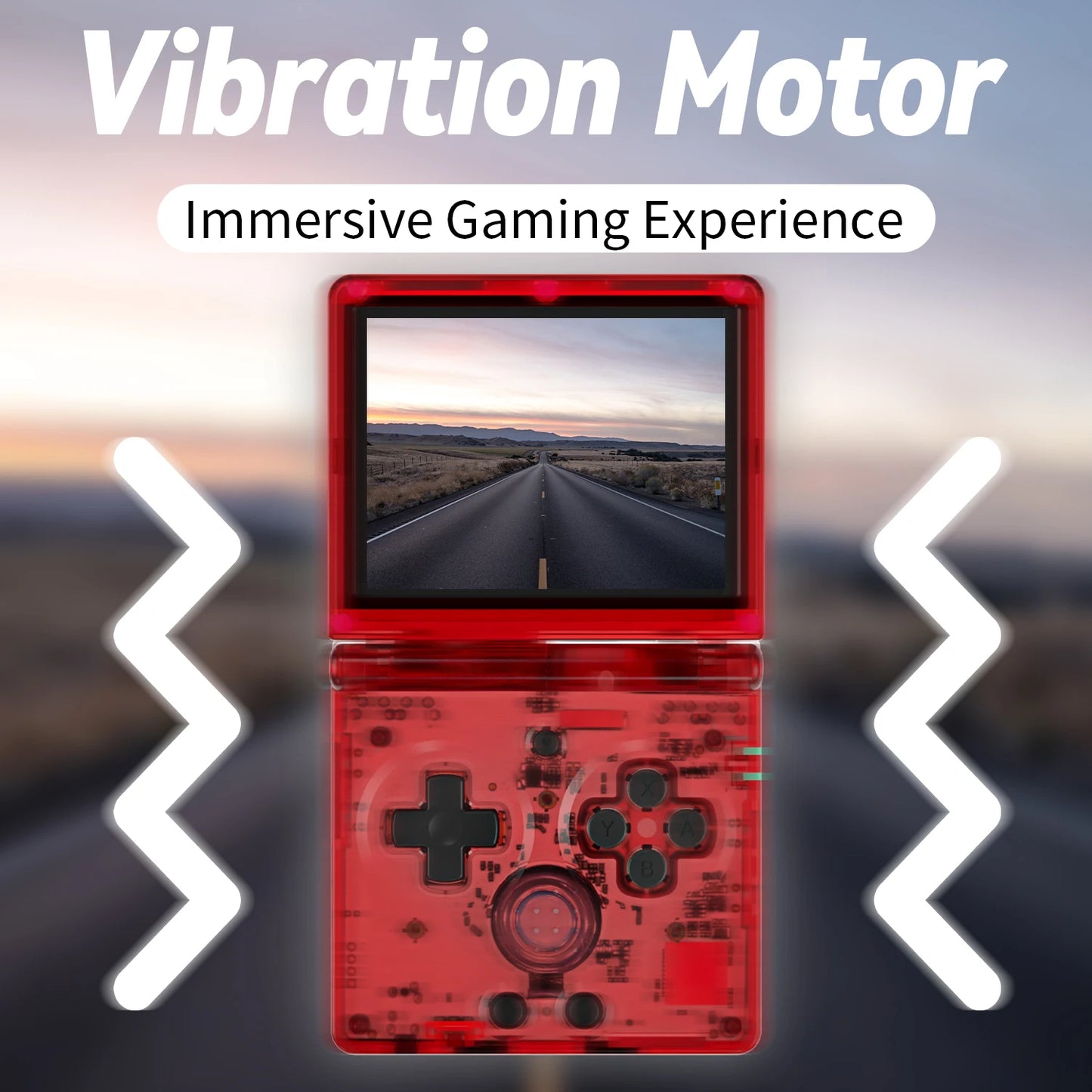 ANBERNIC NEUE RG35XXSP Flip-Handheld-Spielekonsole 3,5 Zoll IPS Clamshell-Video-Gaming-Konsole 64-Bit-Linux-System 64 G Online-Play