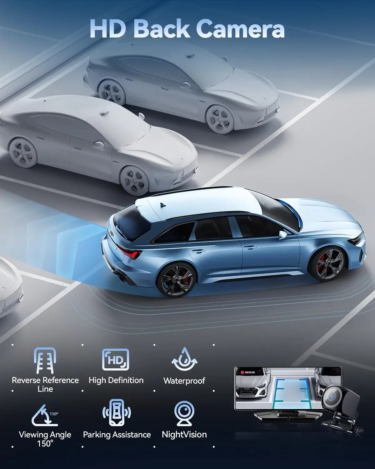 Carplay-Bildschirm für Auto, 8,1-Zoll-tragbarer Touchscreen-Autoradio mit Android Auto, 2,5 K Dashcam, Autoradio-Multimedia-Video-Player