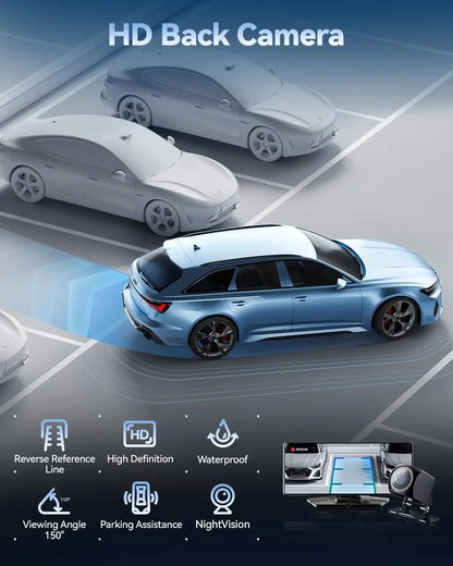 Carplay-Bildschirm für Auto, 8,1-Zoll-tragbarer Touchscreen-Autoradio mit Android Auto, 2,5 K Dashcam, Autoradio-Multimedia-Video-Player