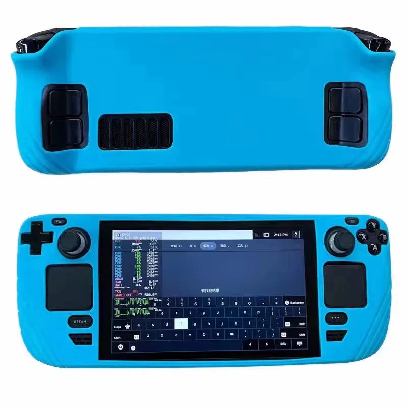 Silikon-Schutzhülle für Steam Deck Spielekonsole, komplettes Paket, rutschfeste Schutzhülle, Zubehör