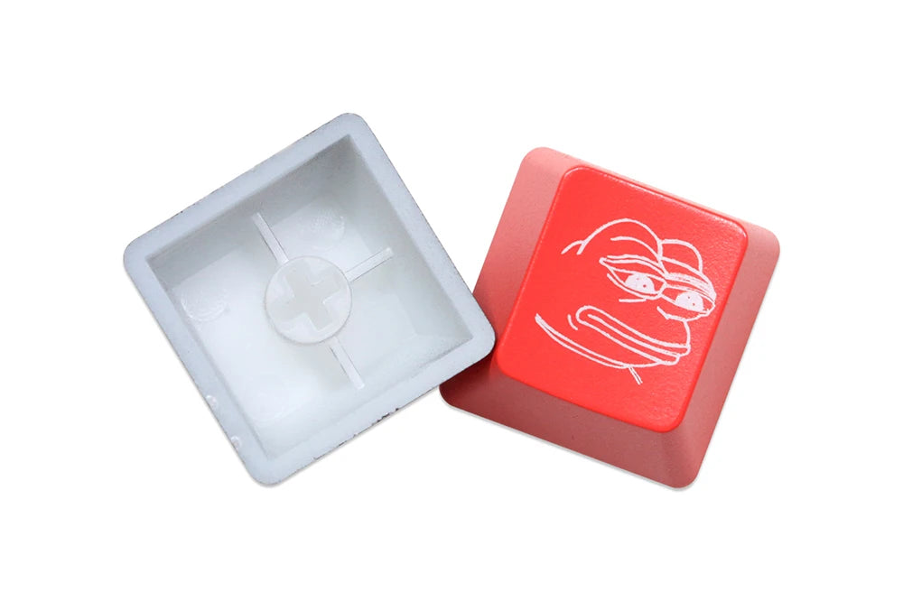 Neuheit Shine Through Keycaps ABS Geätzt hinterleuchtet schwarz rot r1 ESC Sad Frog THX Meme Internet Trends