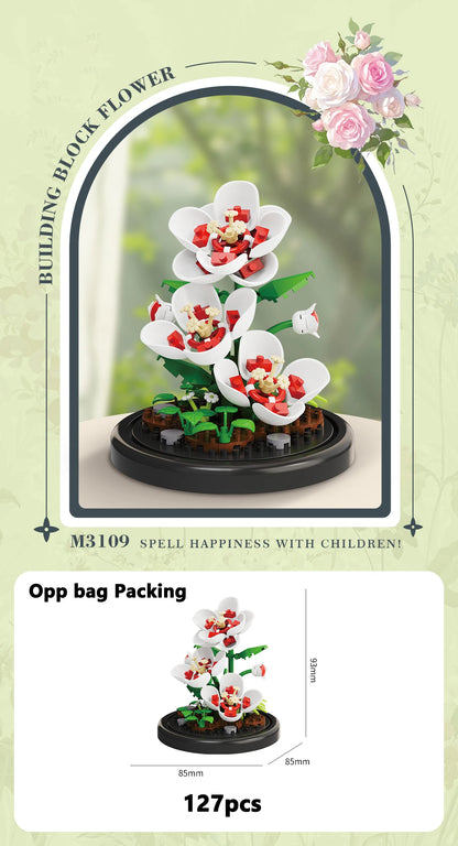 Klemmbaustein Blumen