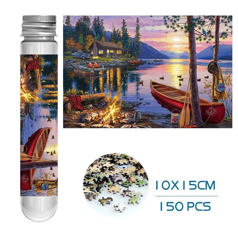 MaxRenard Puzzle Mini Teile 150 Stück Reagenzglas Lernspielzeug Familienspiel Tragbares Freizeitspielzeug