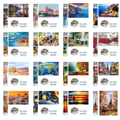 MaxRenard Puzzle Mini Teile 150 Stück Reagenzglas Lernspielzeug Familienspiel Tragbares Freizeitspielzeug