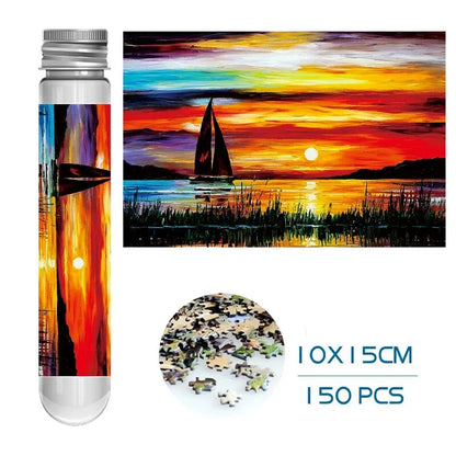 MaxRenard Puzzle Mini Teile 150 Stück Reagenzglas Lernspielzeug Familienspiel Tragbares Freizeitspielzeug