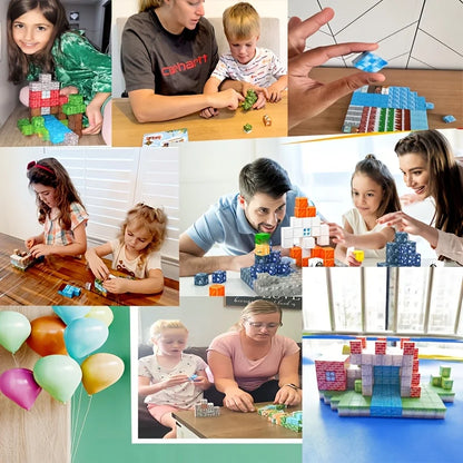 Magnetset Mine World CubeMagnetische Bausteine für Kinder ab 3 Jahren, DIY-Modell, Kinder bestellen Sie ein Geschenk mit Mini-Puppenfiguren