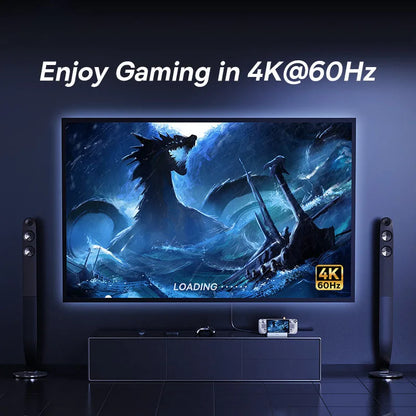 Baseus USB C Dockingstation für Steam Deck Nintend Switch 6-in-1 Typ C auf 4K@60Hz HDMI-kompatibler Gigabit Ethernet USB 3.0 Hub