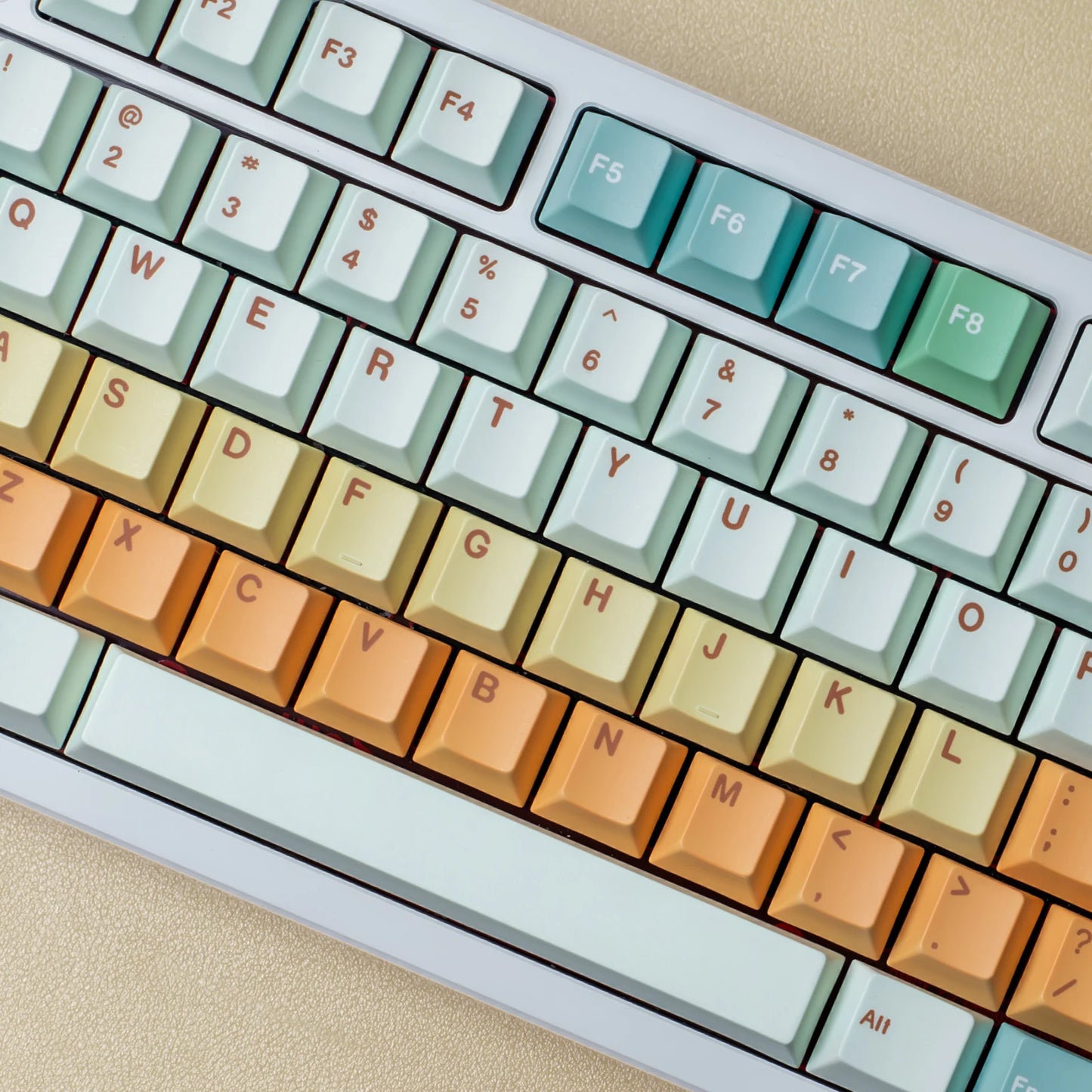 PBT Cherry Keycaps Candy House Deutsch Spanisch Französisch Koreanisch Russisch Keycap Dye Sub für mechanische Tastatur Gaming RS6 V75X