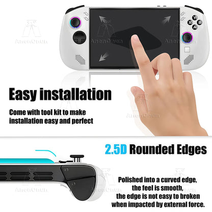 Legion Go S Displayschutzfolie, Härtegrad 9H, bruchsicher, kratzfest, Fingerabdruck, 2,5D Arc Edge HD, blasenfreies gehärtetes Glas